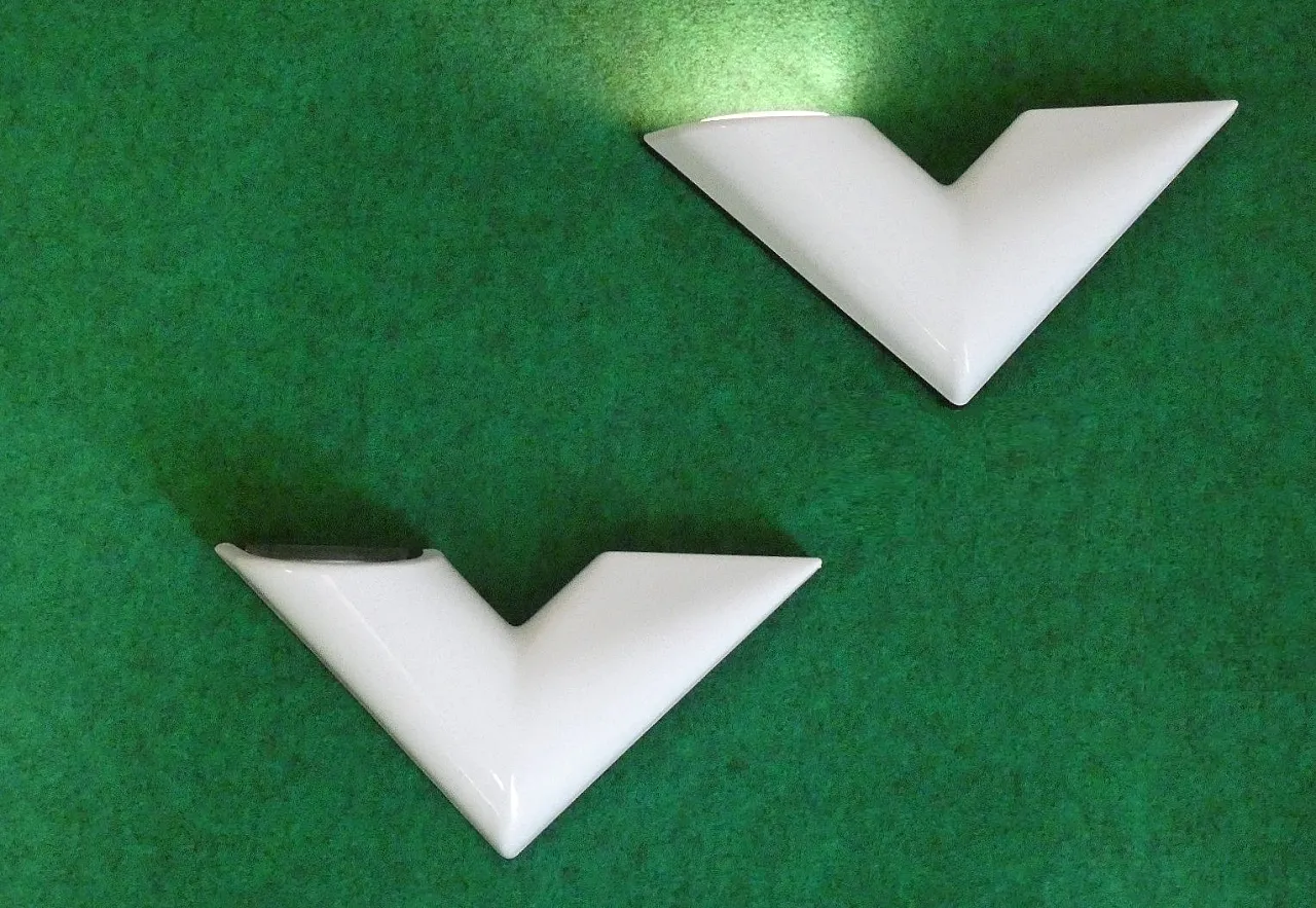 Pair of Polycarbonate wall lamps by Francesconi, 1980s 1