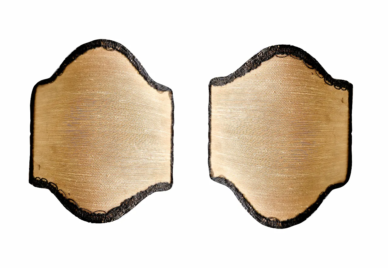Coppia di appliques in cristallo con paralumi originali, metà '900 11