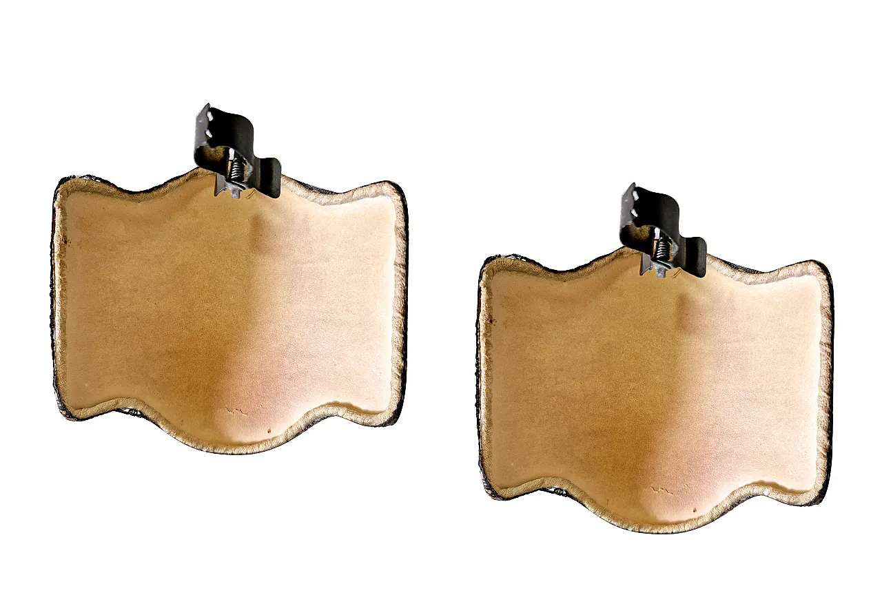 Coppia di appliques in cristallo con paralumi originali, metà '900 12