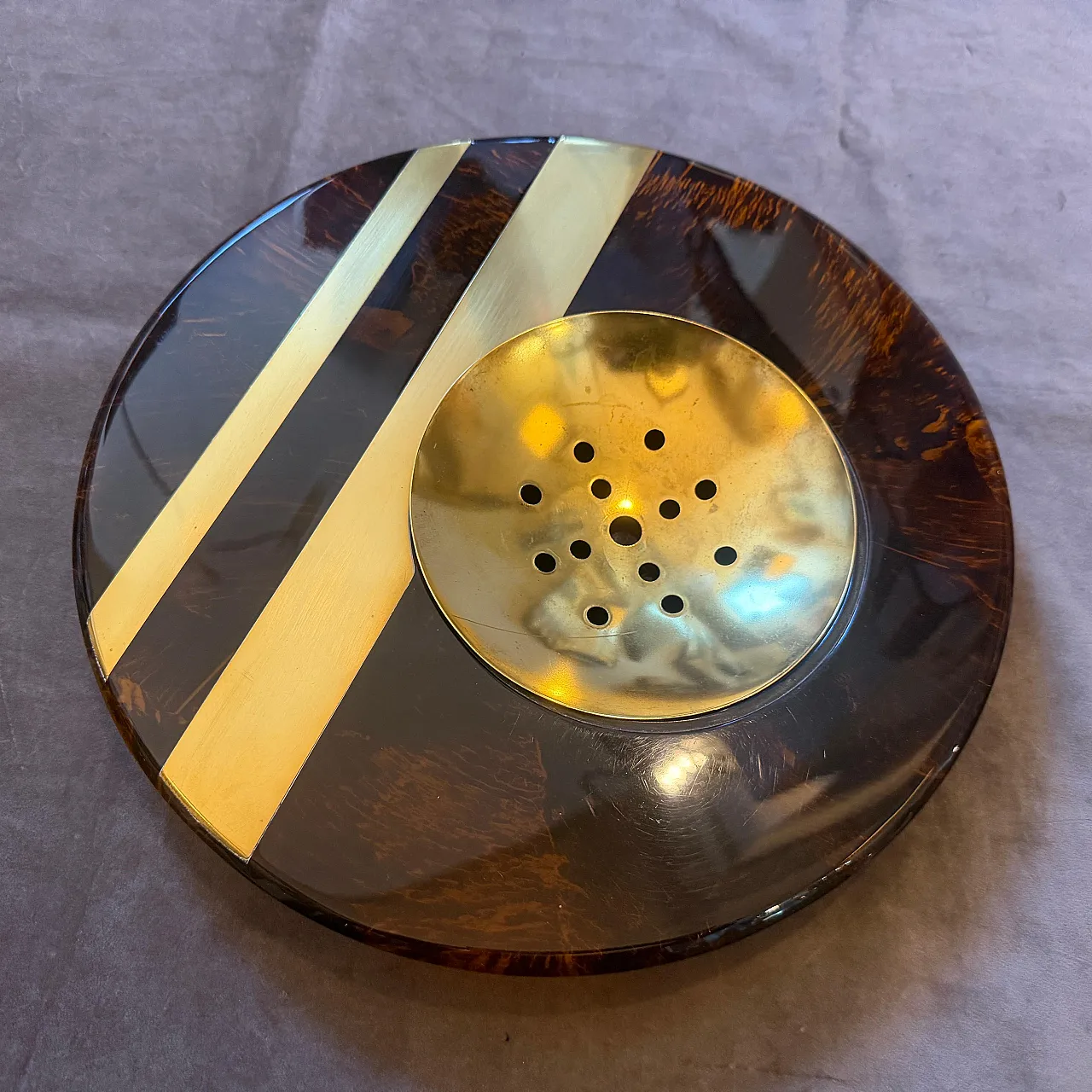 Centrotavola in lucite finta tartaruga di Dior Home, anni '70 4