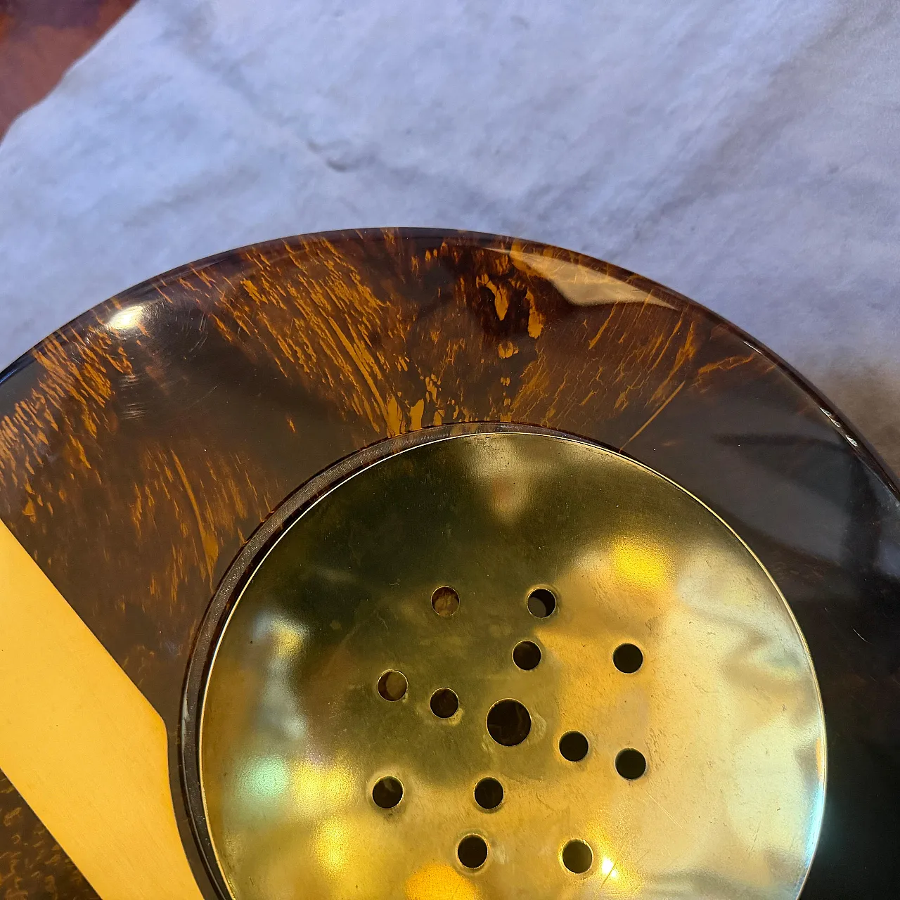 Centrotavola in lucite finta tartaruga di Dior Home, anni '70 6