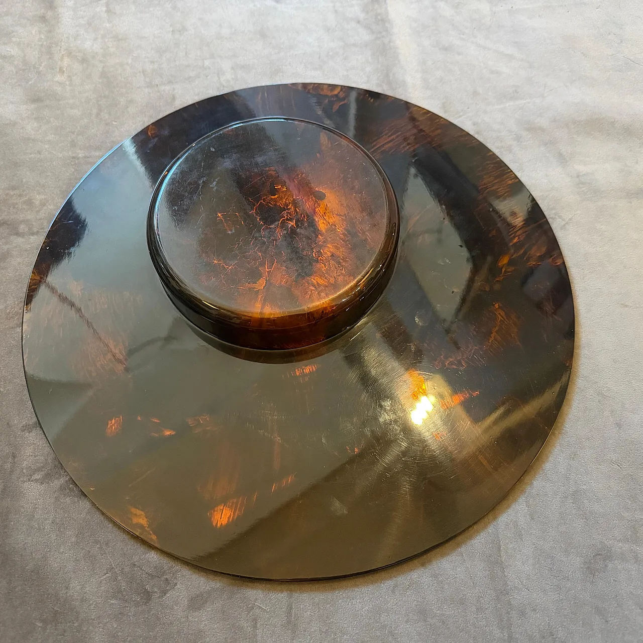 Centrotavola in lucite finta tartaruga di Dior Home, anni '70 7