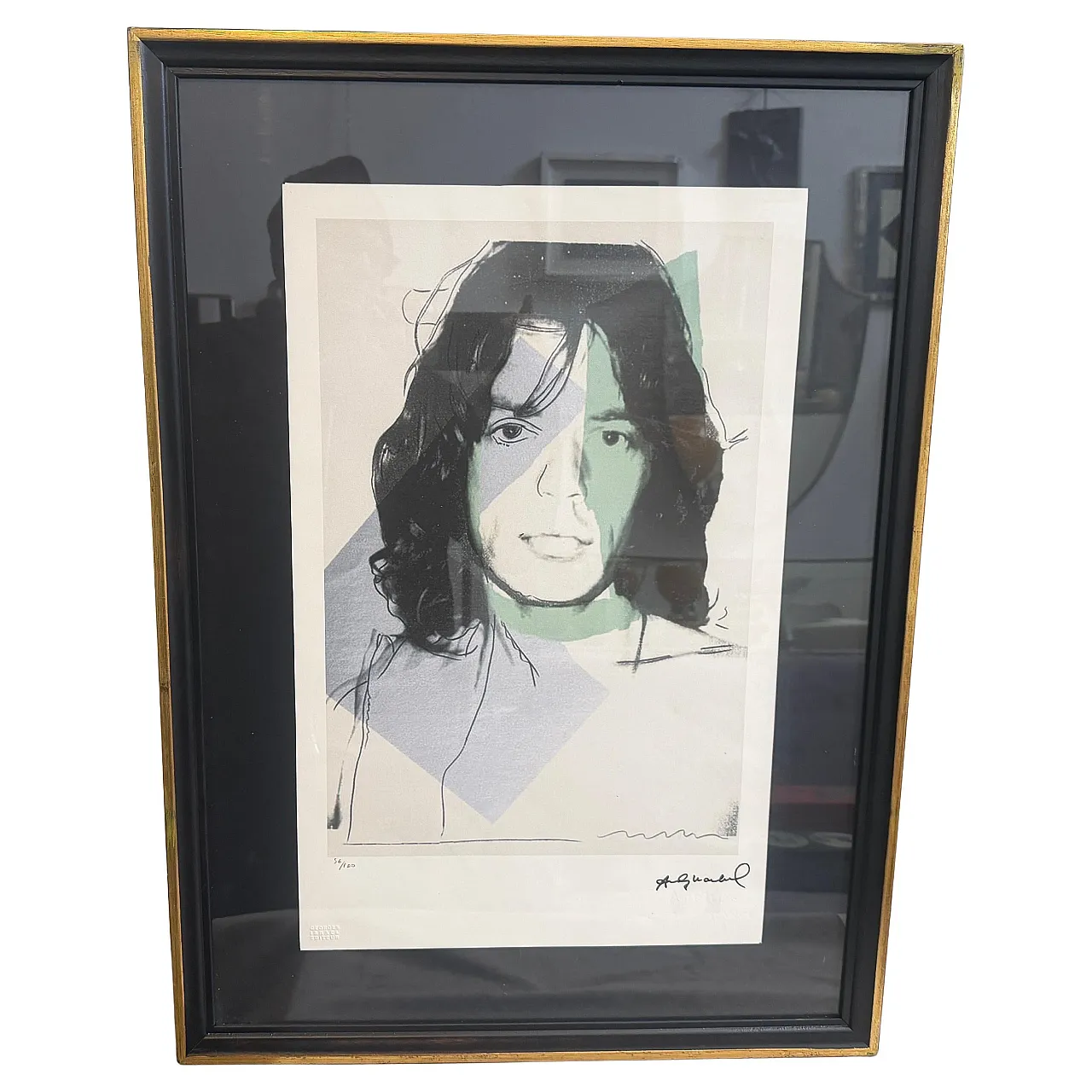 Litografia Pop Art Mick Jagger 56/100 di Andy Warhol, anni 2000 1