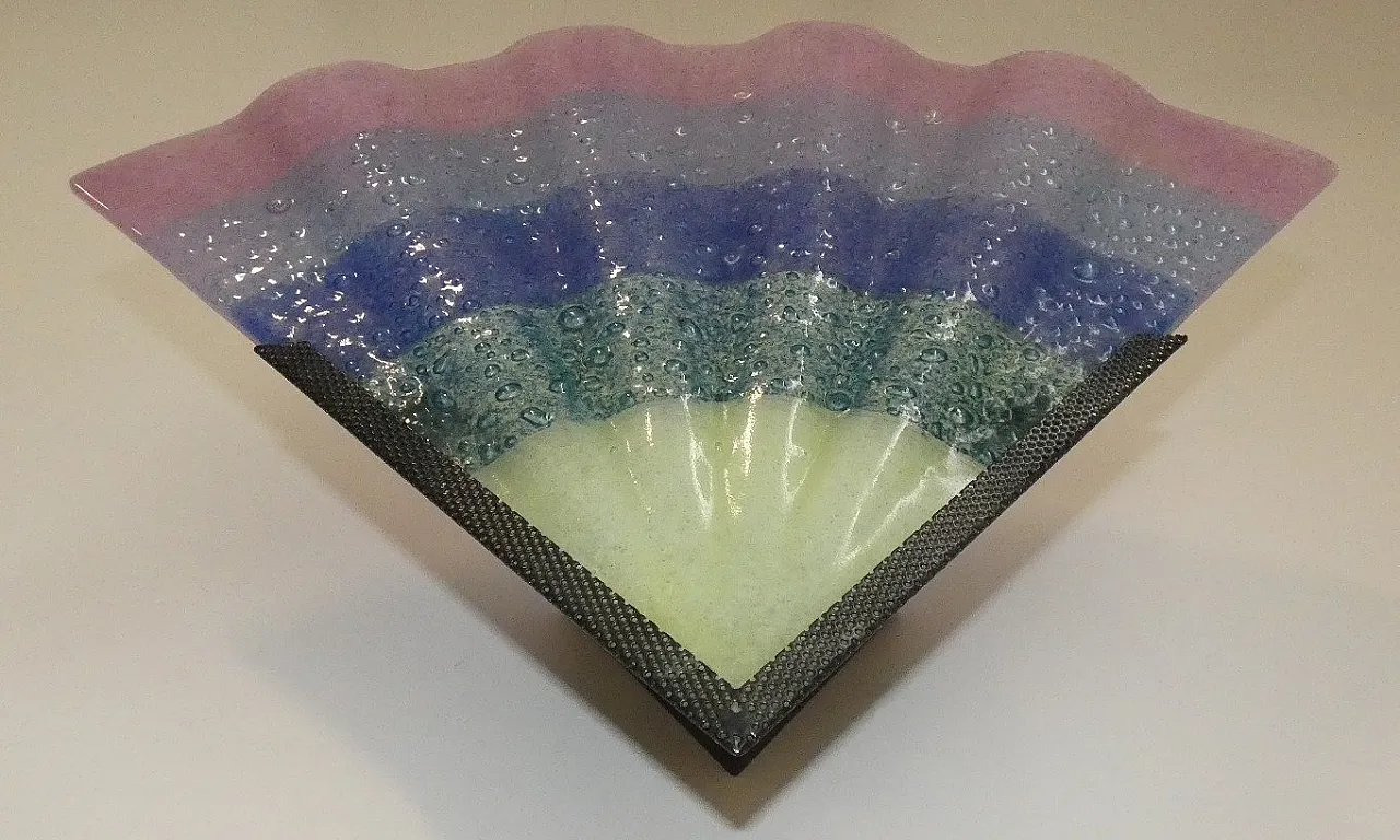 Lampade da parete in vetro di Murano di Zonca, Italia, anni '80, set di 2 1