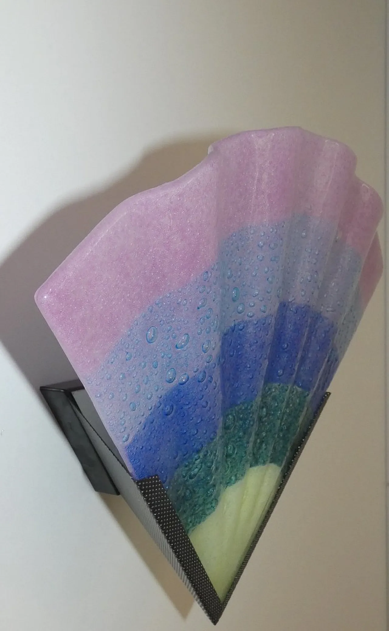 Lampade da parete in vetro di Murano di Zonca, Italia, anni '80, set di 2 5