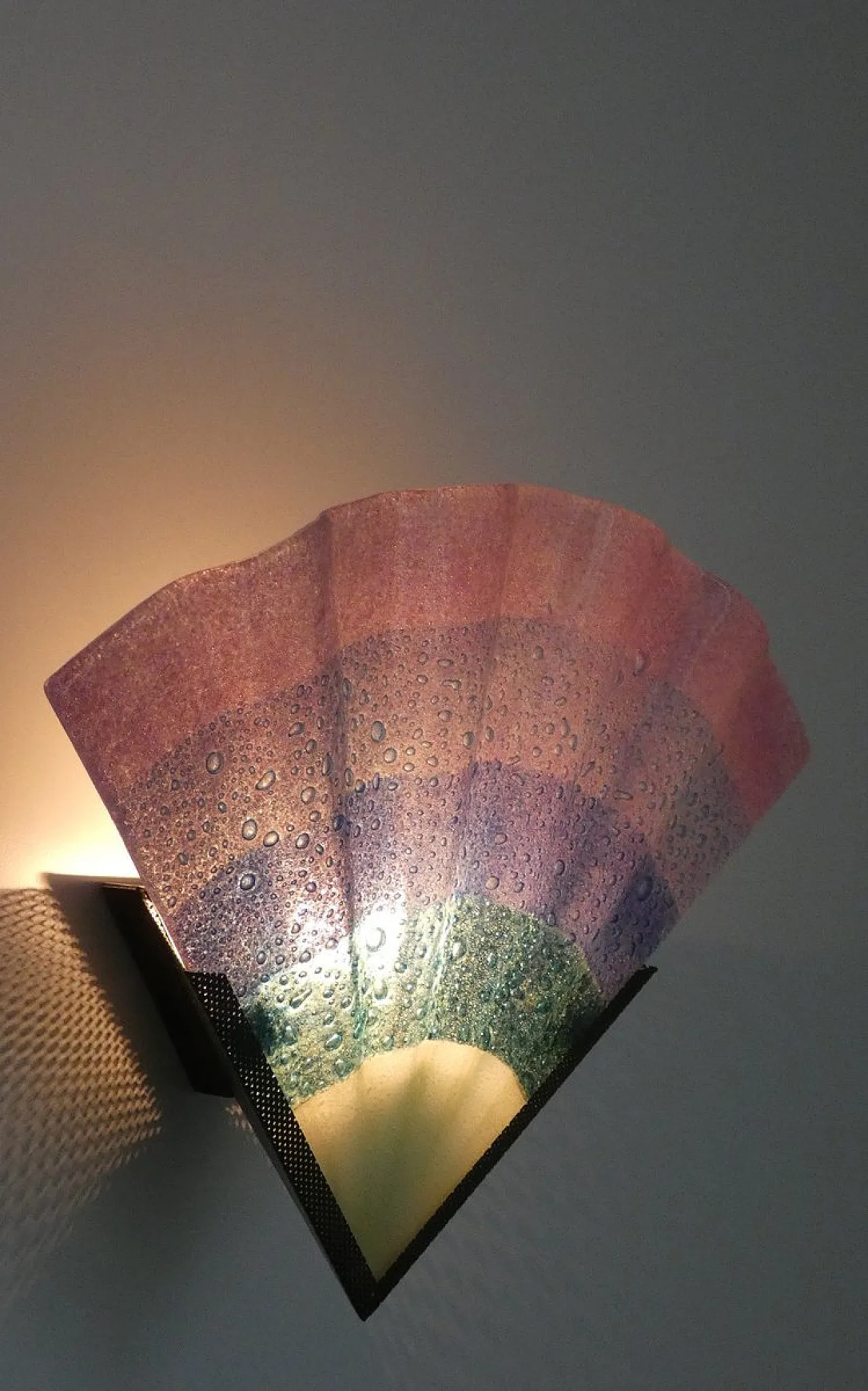 Lampade da parete in vetro di Murano di Zonca, Italia, anni '80, set di 2 7