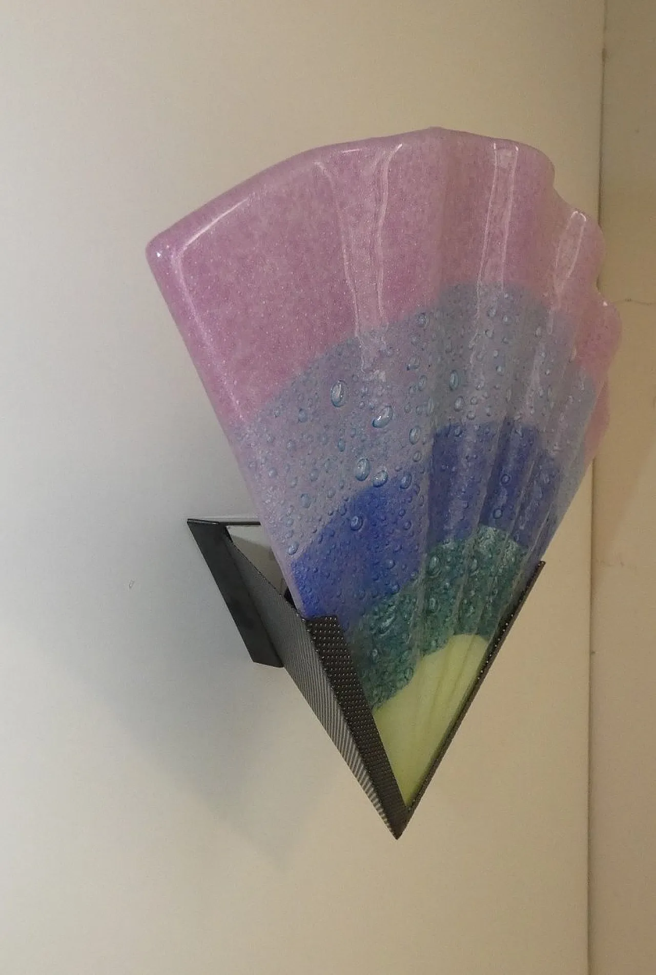 Lampade da parete in vetro di Murano di Zonca, Italia, anni '80, set di 2 14