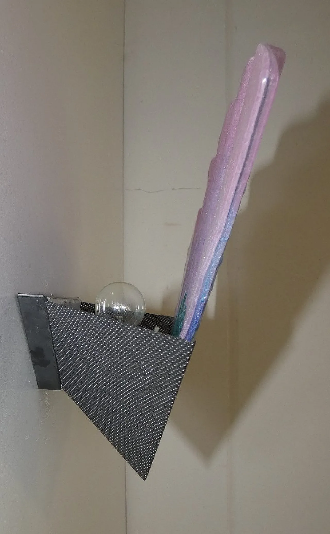 Lampade da parete in vetro di Murano di Zonca, Italia, anni '80, set di 2 15