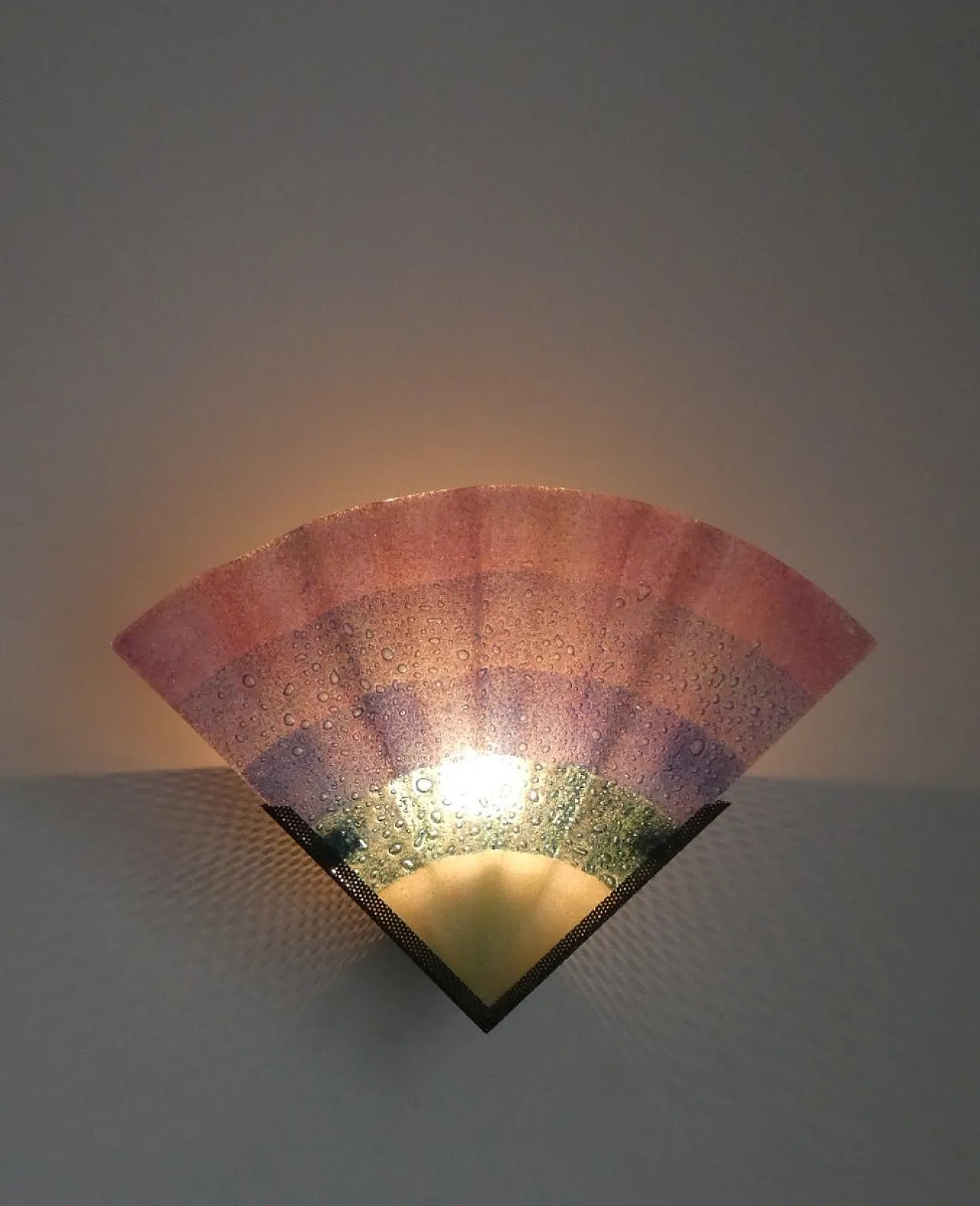 Lampade da parete in vetro di Murano di Zonca, Italia, anni '80, set di 2 16