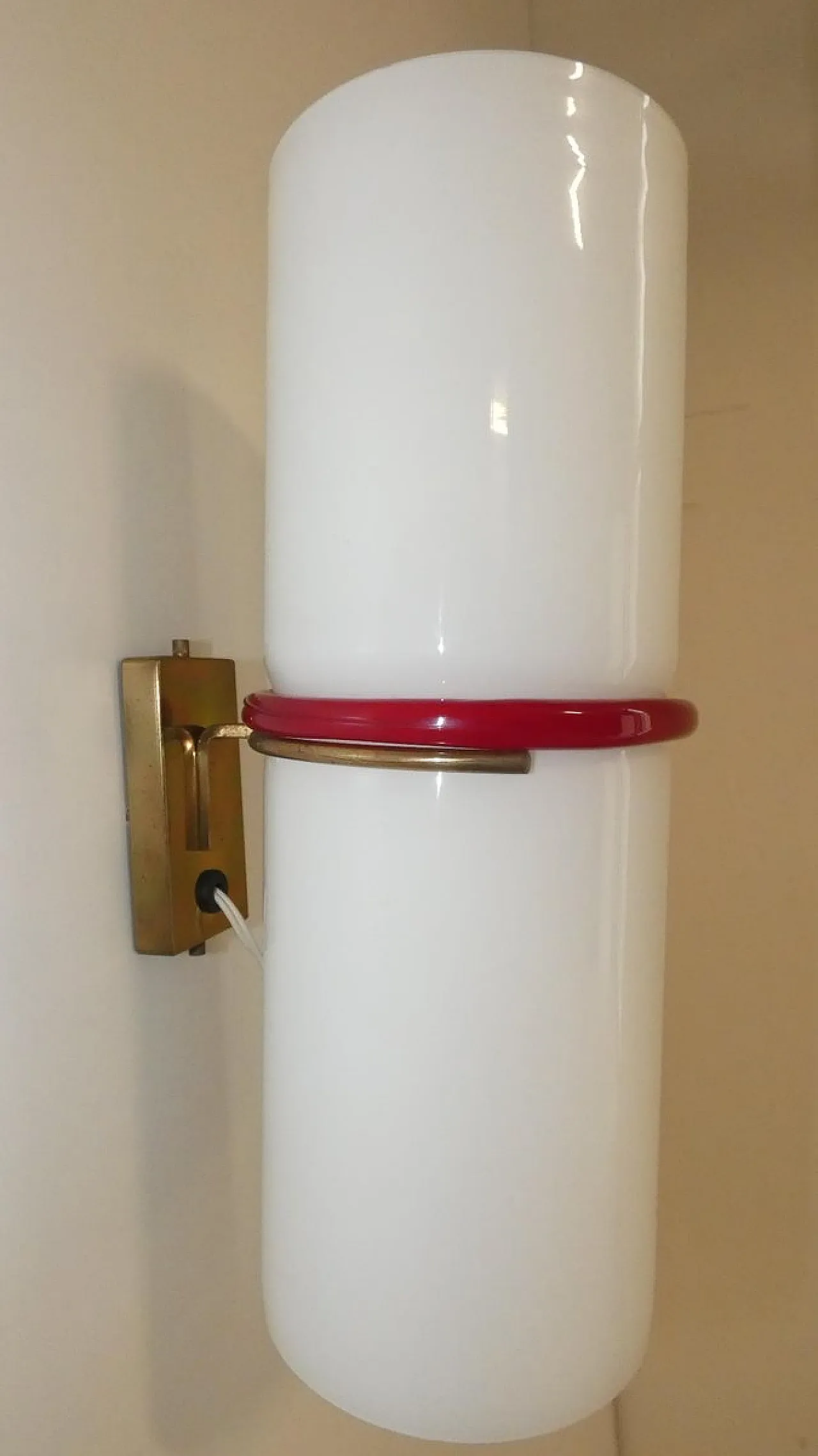 Lampada da parete in vetro di Murano di Leucos, Italia, anni '70 1