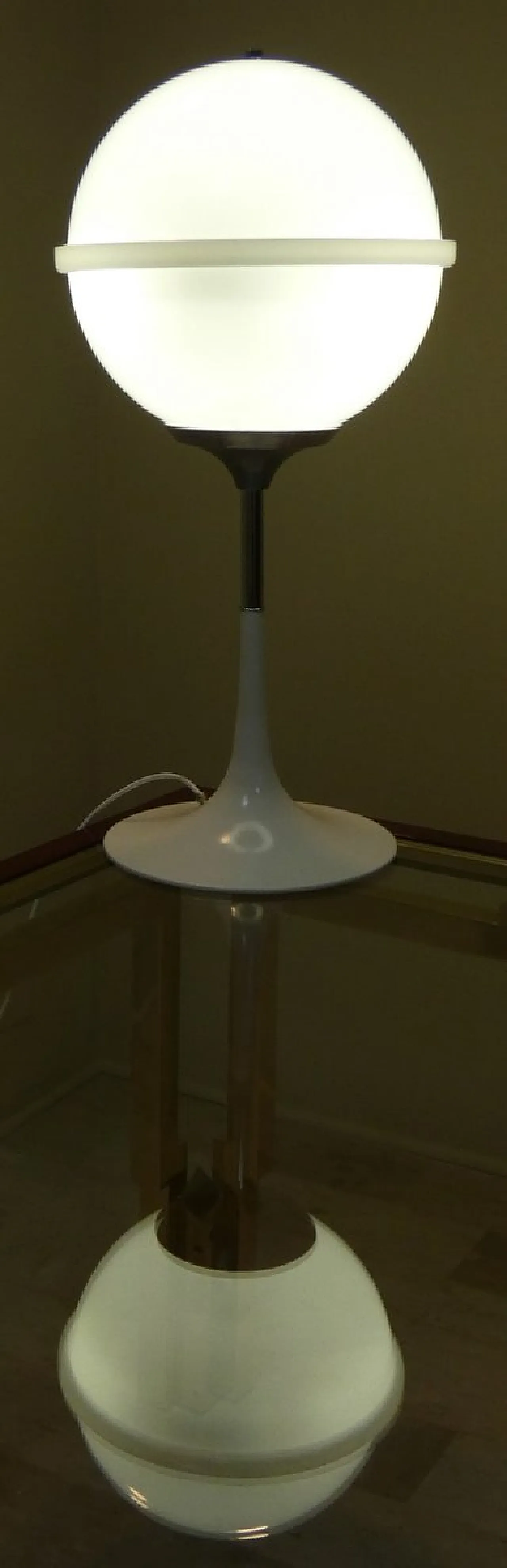 Lampada da tavolo Space Age in acrilico e acciaio, anni '70 8
