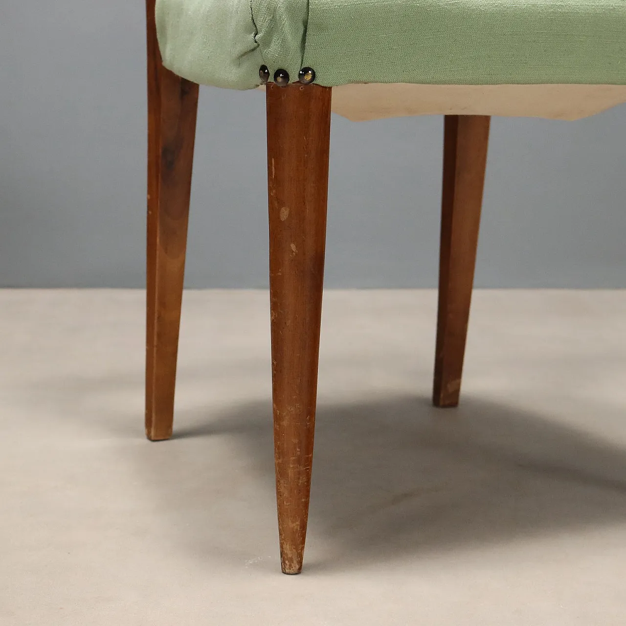 Sedie in legno e tessuto, metà '900 6