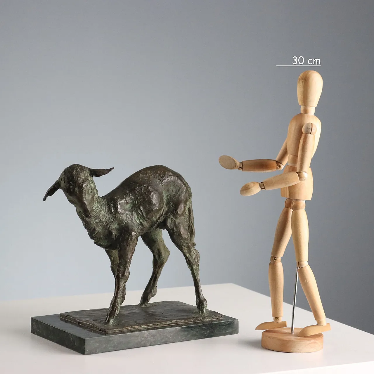 Lamb bronze sculpture by Nando Conti, 20th century 2