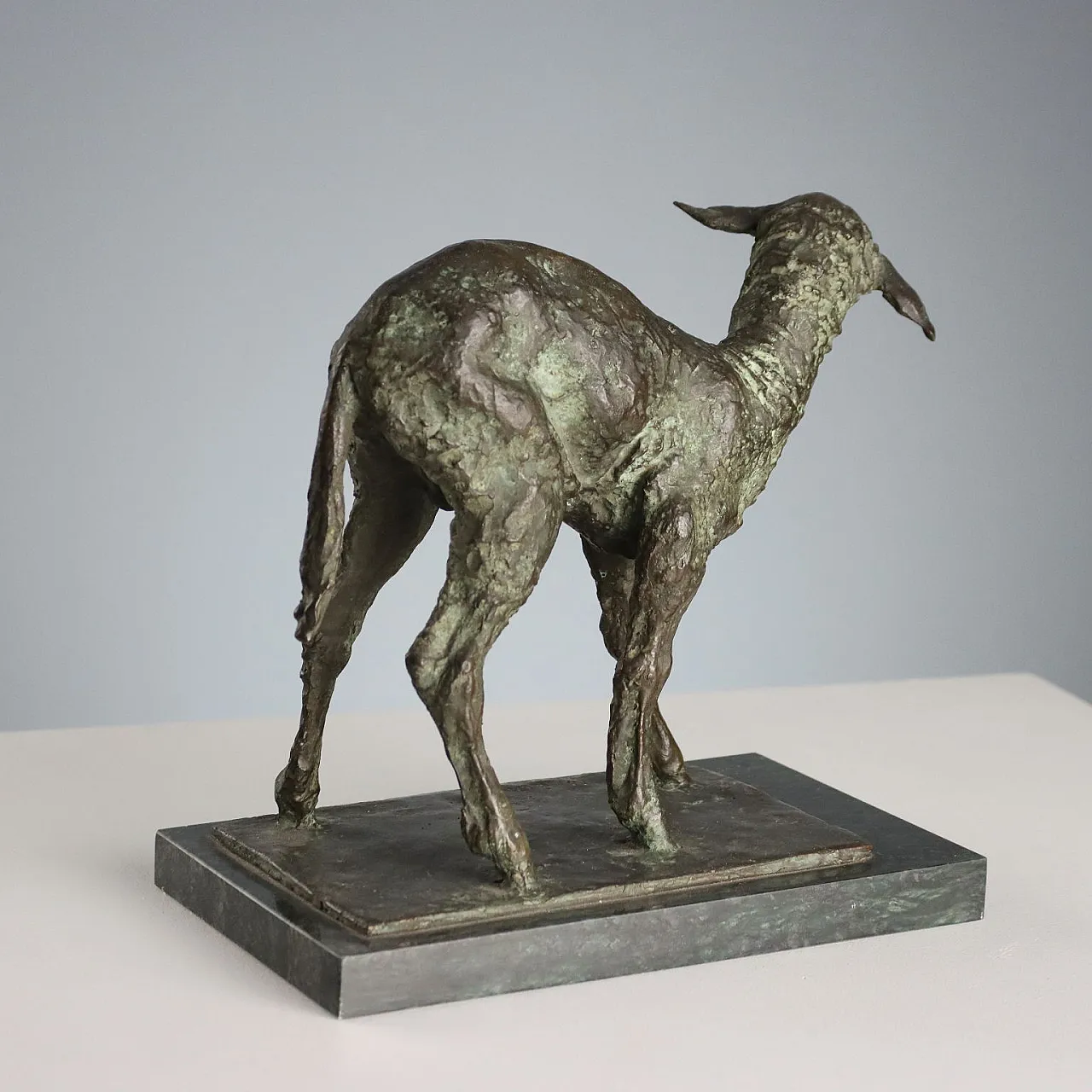 Lamb bronze sculpture by Nando Conti, 20th century 6