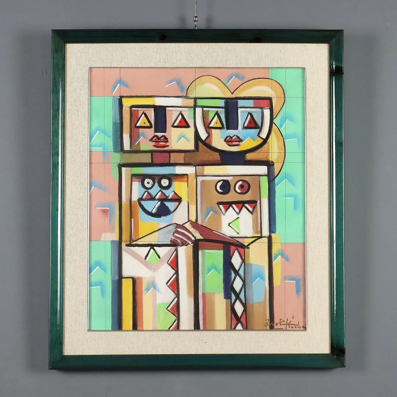 Painting by Ibrahim Kodra, oil on canvas, 20th century 1