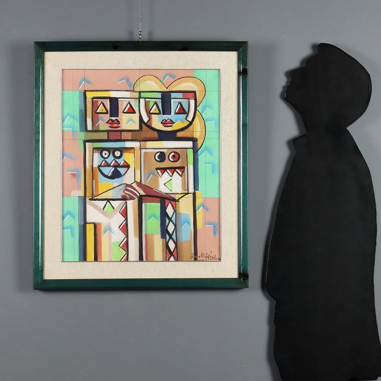Painting by Ibrahim Kodra, oil on canvas, 20th century 2