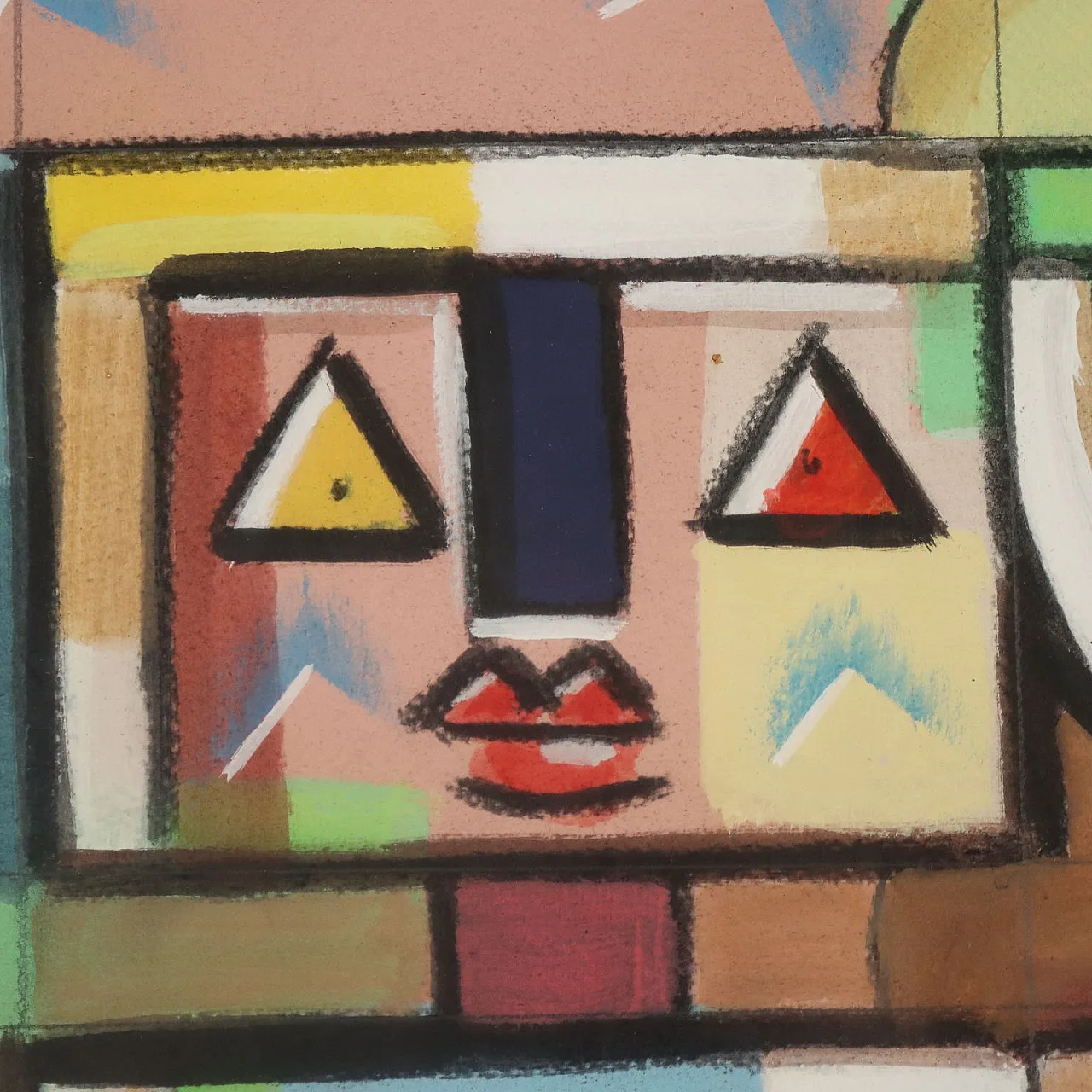Painting by Ibrahim Kodra, oil on canvas, 20th century 4