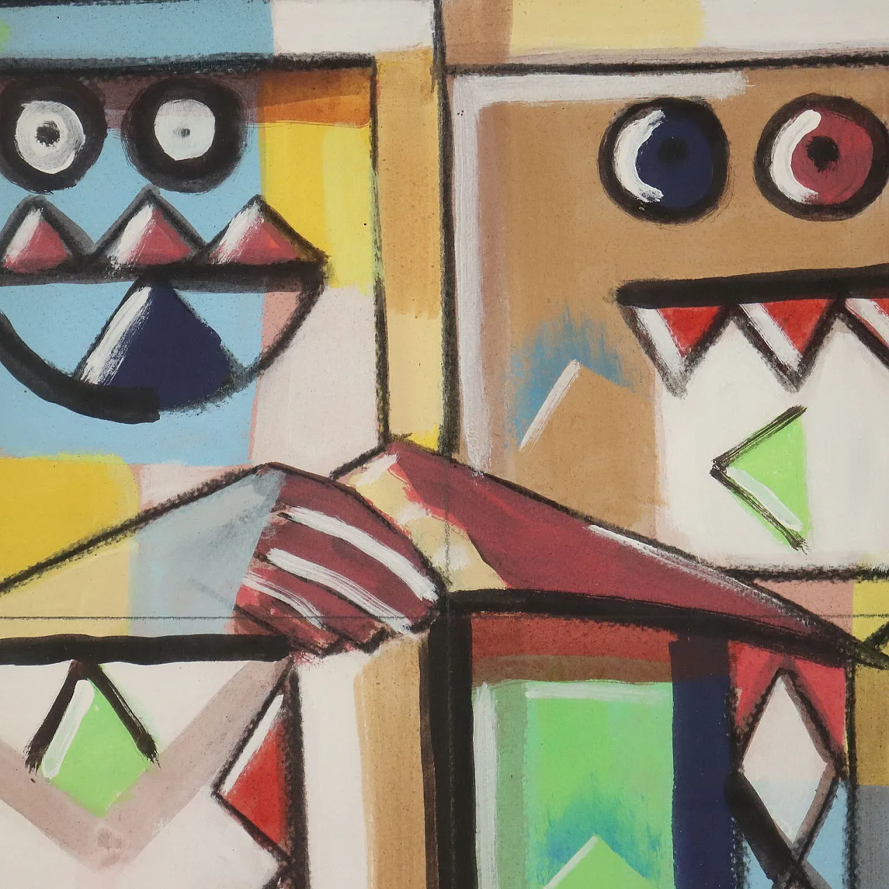Painting by Ibrahim Kodra, oil on canvas, 20th century 6