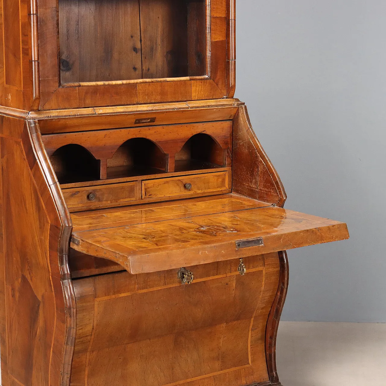 Trumeau in walnut and walnut burl, 20th century 6