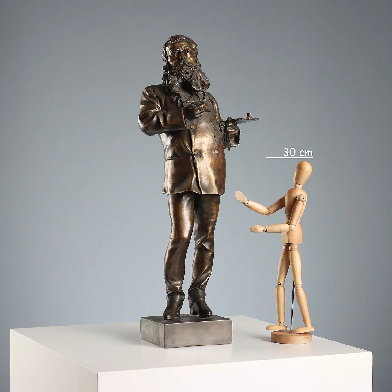 Il Pittore Meissonier, scultura in bronzo da Vincenzo Gemito, '900 2