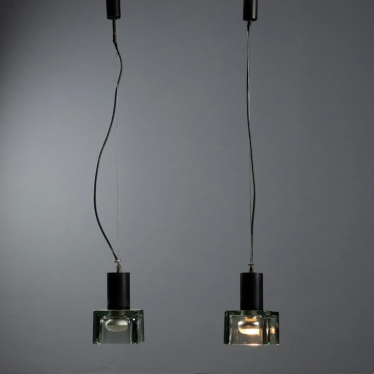 Pair of ceiling lamps, 1960s 1