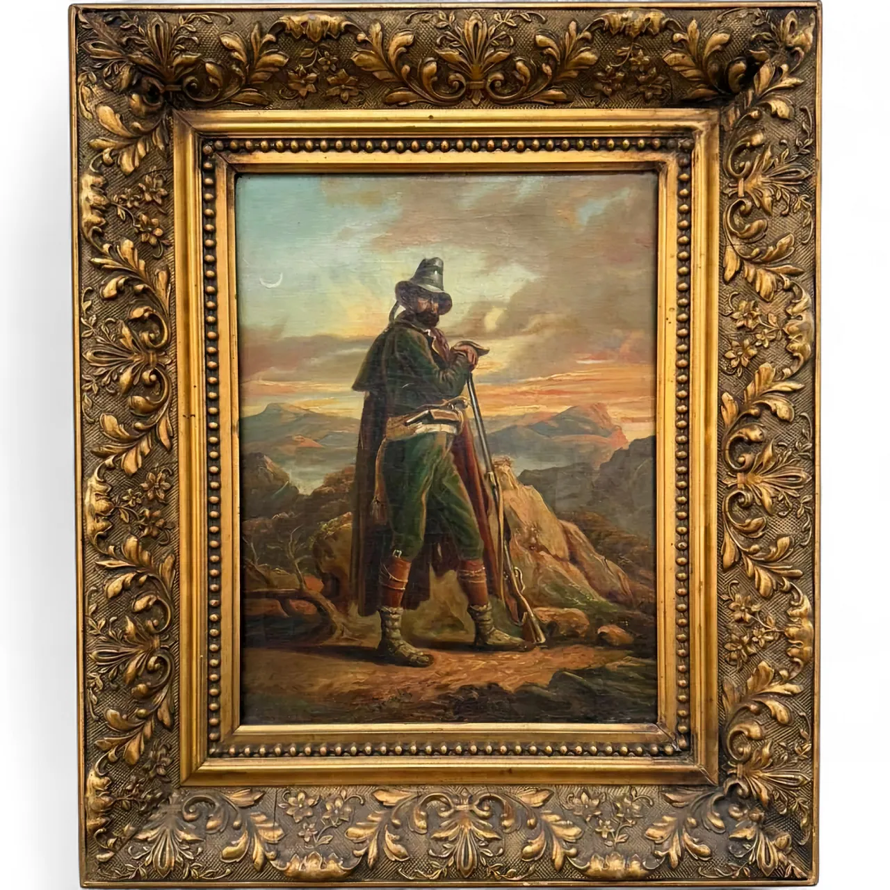 Border Guard Portrait, Oil on Canvas, 19th Century 11