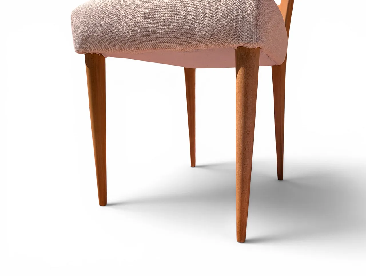 6 chairs entirely restored in maple wood, 1950s 7