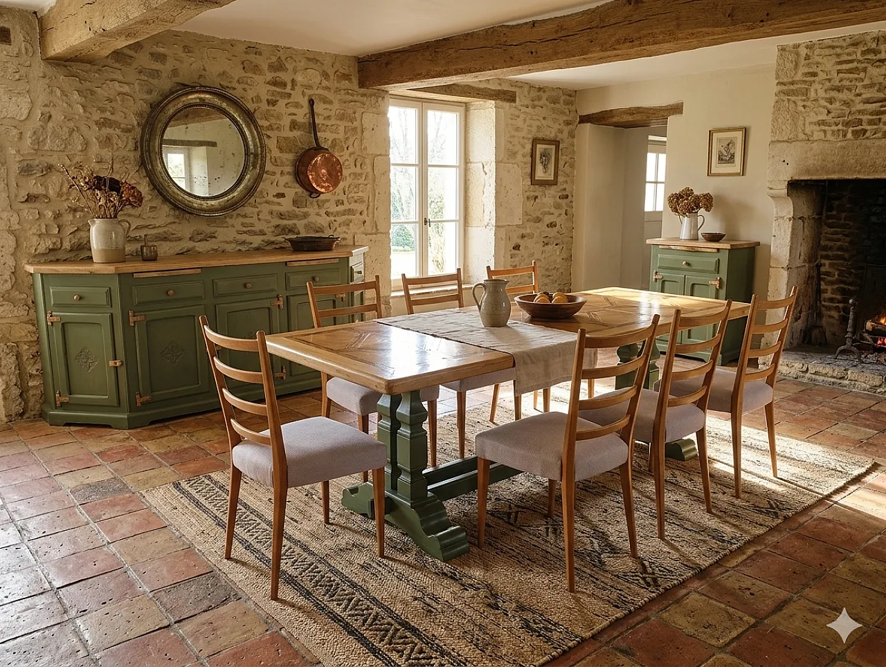 6 chairs entirely restored in maple wood, 1950s 10
