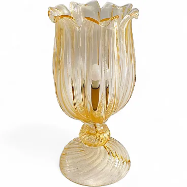 Archimede Seguso Murano Glass Table Lamp, 1970s