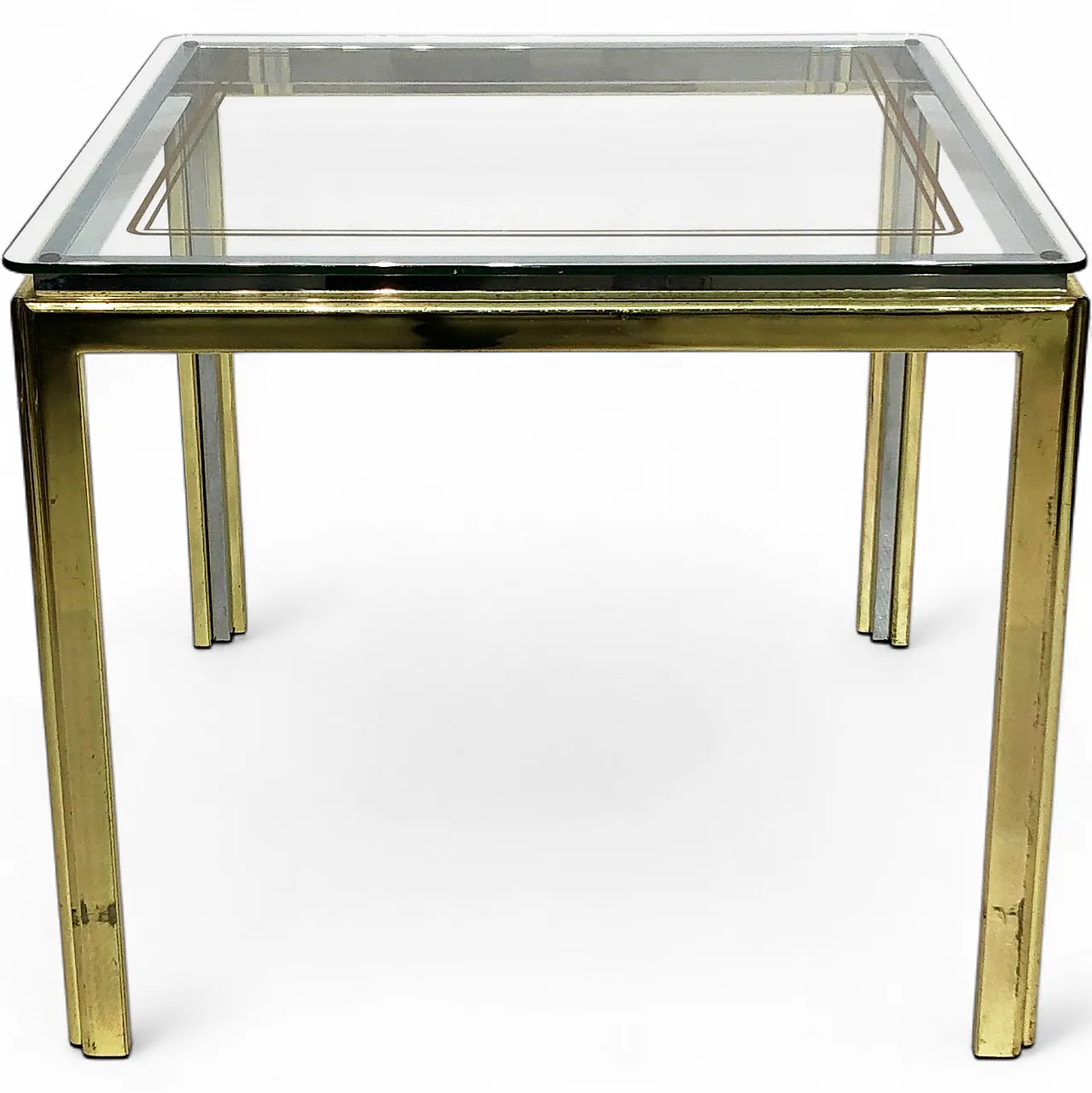 Brass And Chrome Side Table, 1970s 14