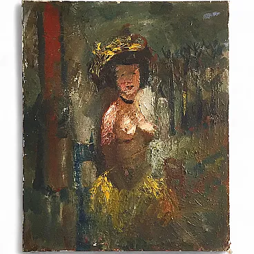 Seated Nude By Fernand Labat, Oil On Canvas