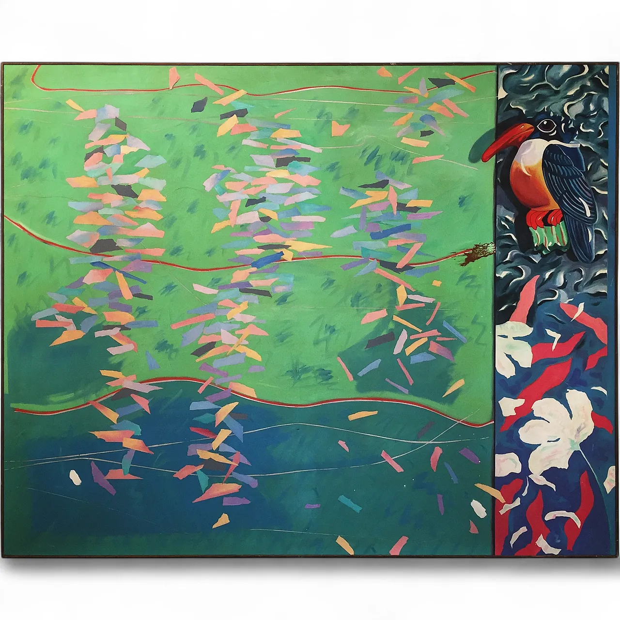 Richard Frank 'Kingfisher's Kotillion' Painting, Oil On Canvas 1980 11