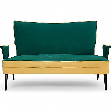Mid-Century Italian Love Seat Sofa, 50s