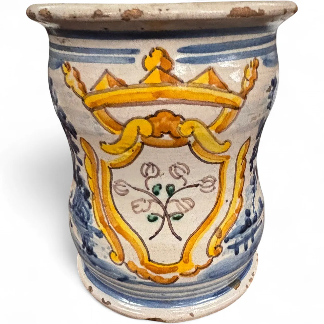 Albarello pharmacy vase with coat of arms, Naples, 18th century 14