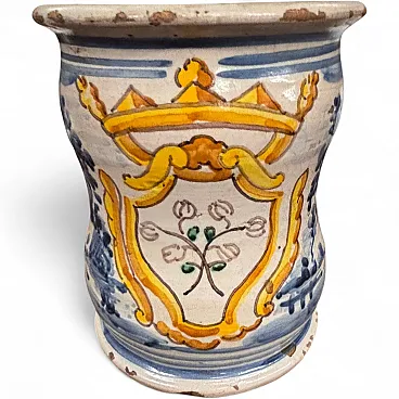Albarello pharmacy vase with coat of arms, Naples, 18th century