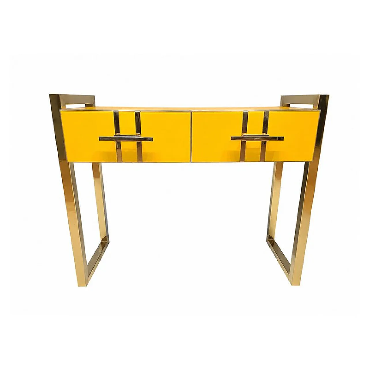 Yellow glass console 1