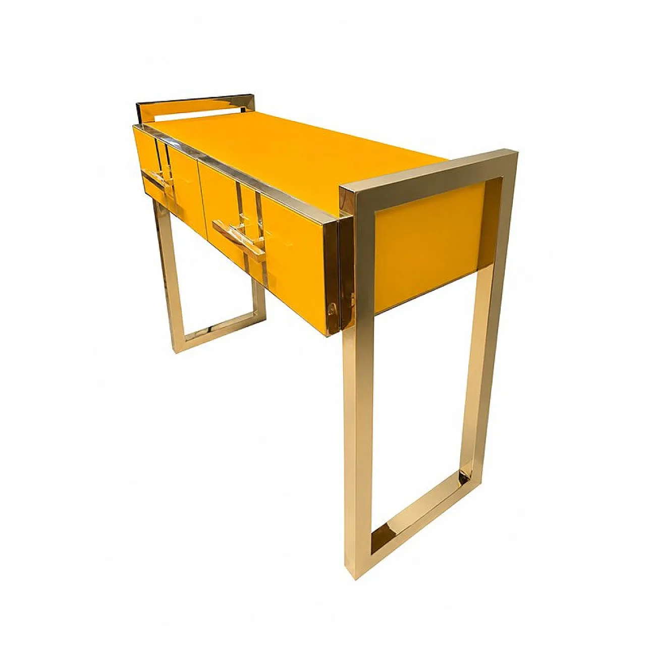 Yellow glass console 3
