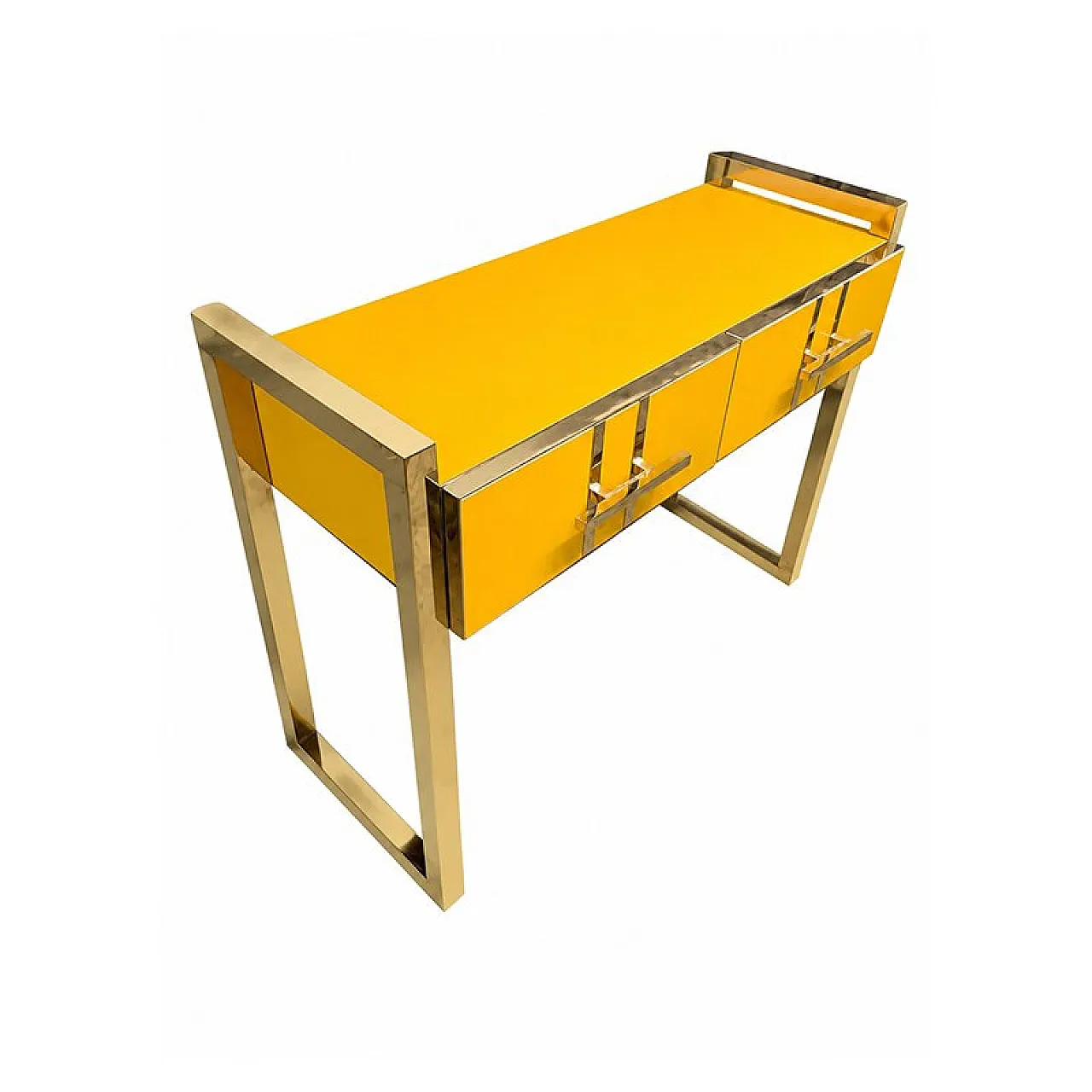 Yellow glass console 4