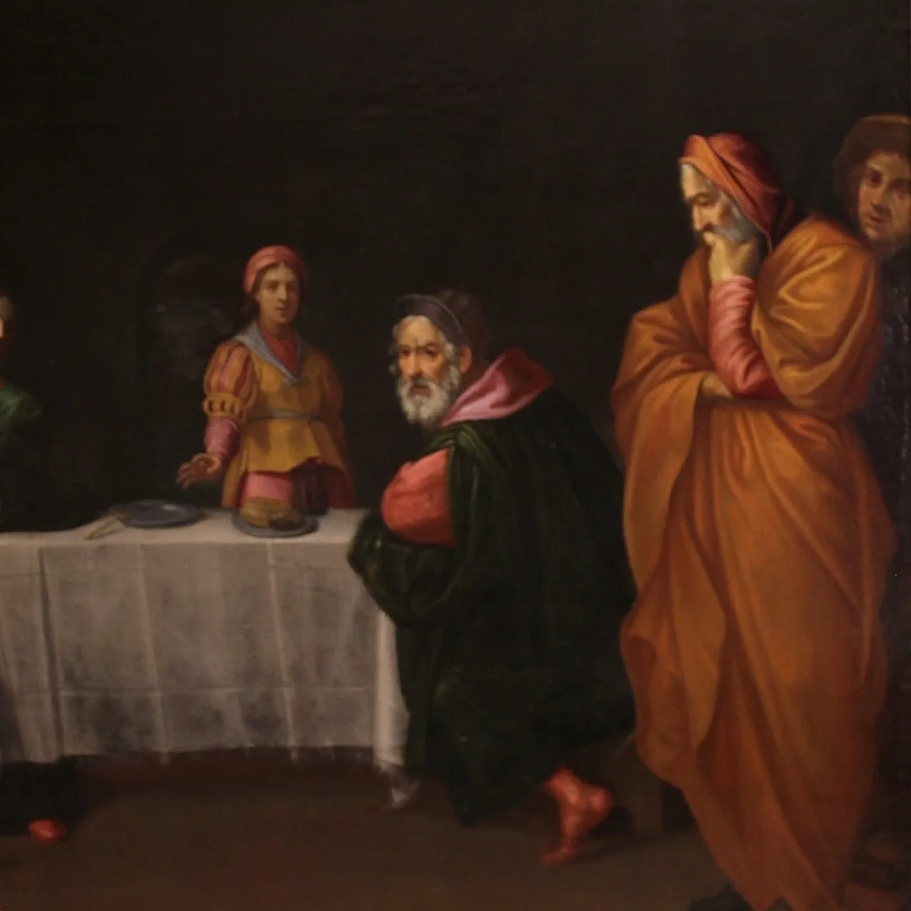 Large 17th century Italian painting, Herod's Feast 4