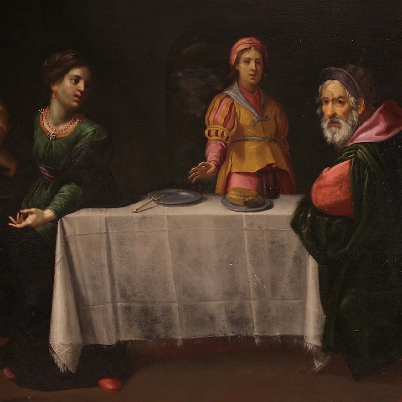Large 17th century Italian painting, Herod's Feast 5