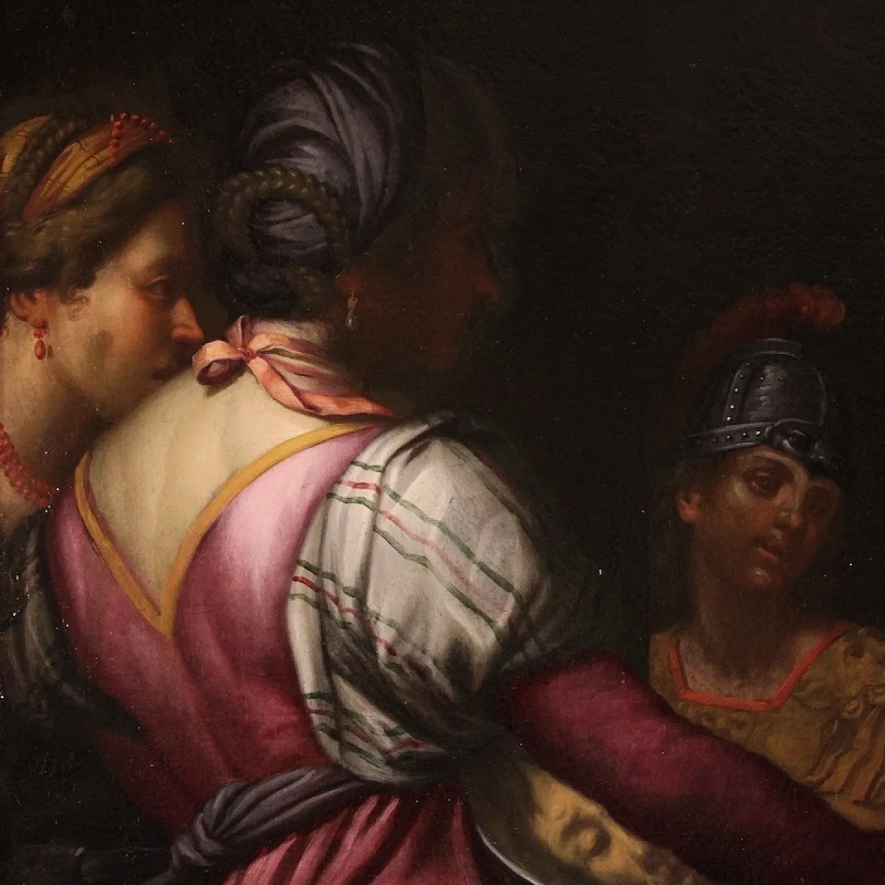 Large 17th century Italian painting, Herod's Feast 12