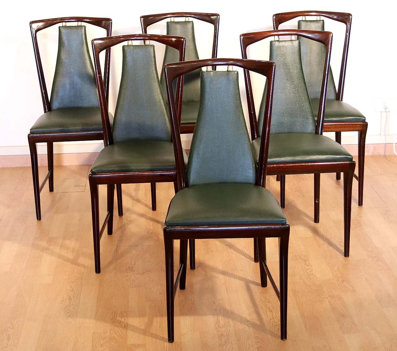6 Mid-Century chairs by O.Borsani, Atelier Borsani Varedo,20th century 3
