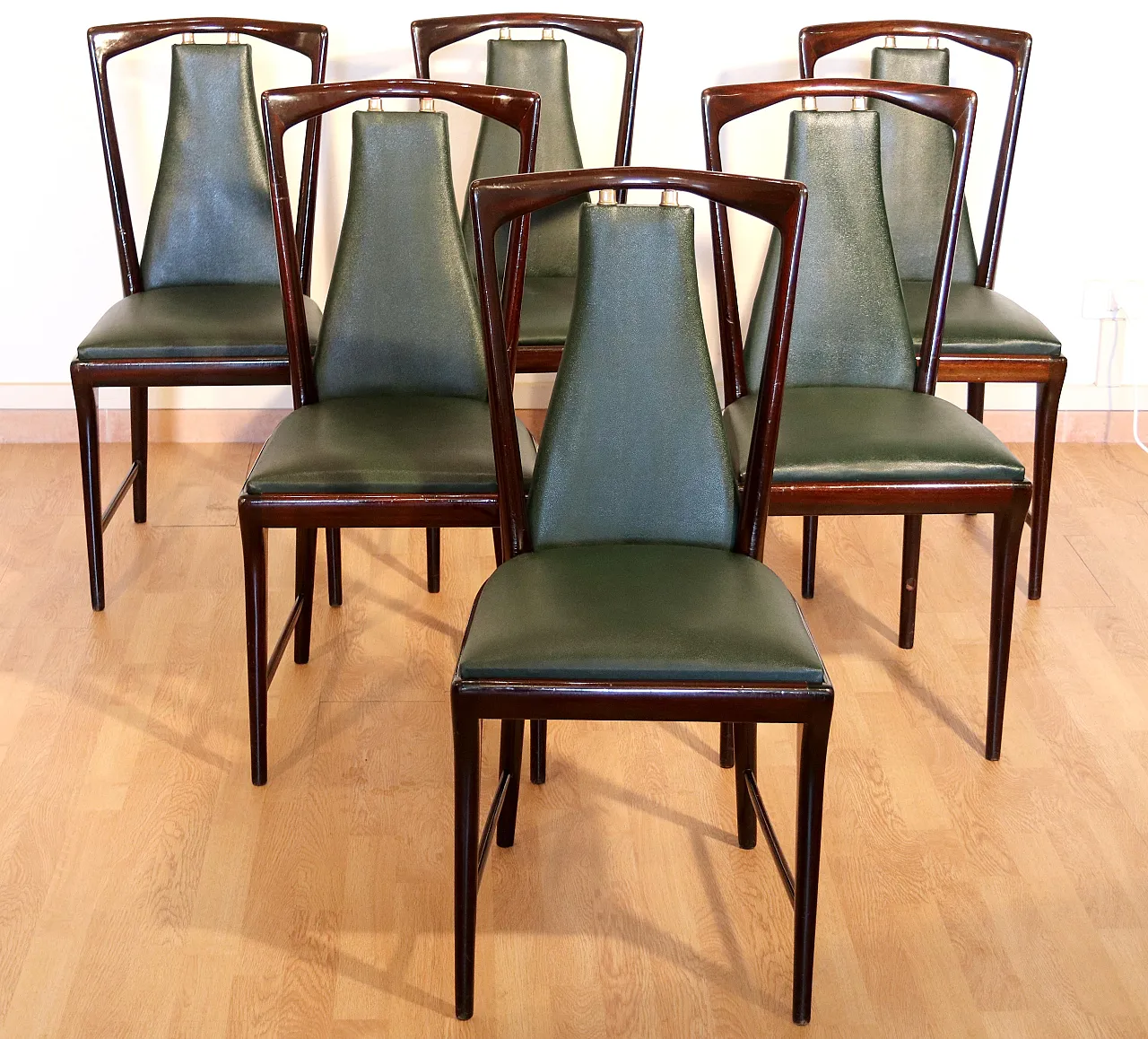 6 Mid-Century chairs by O.Borsani, Atelier Borsani Varedo,20th century 7