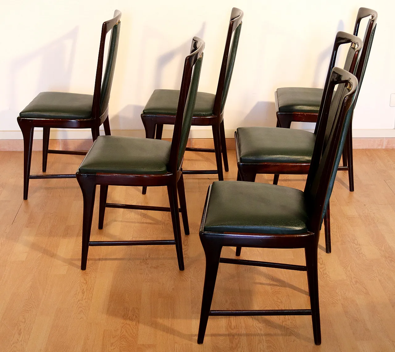 6 Mid-Century chairs by O.Borsani, Atelier Borsani Varedo,20th century 10