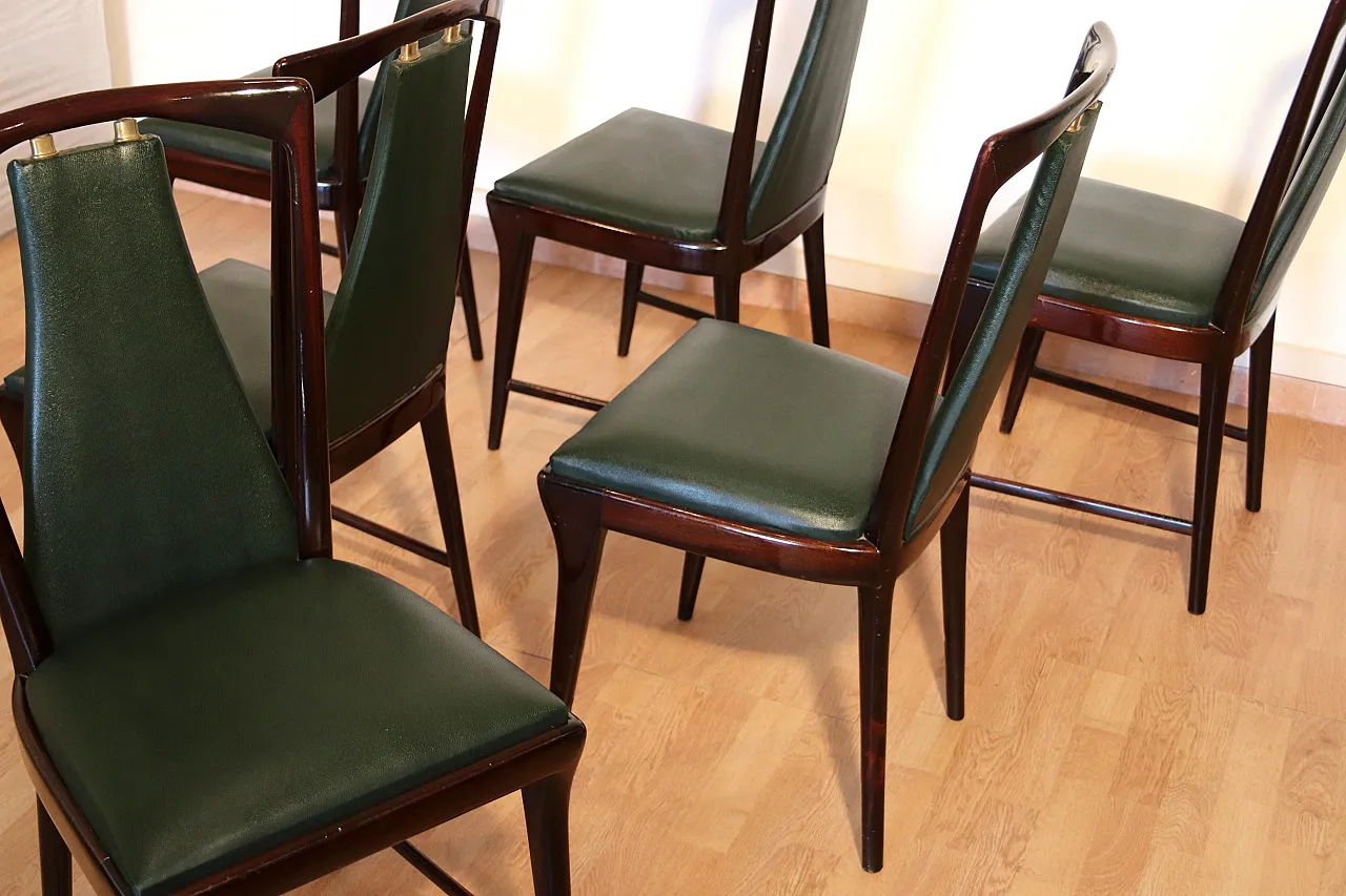 6 Mid-Century chairs by O.Borsani, Atelier Borsani Varedo,20th century 14