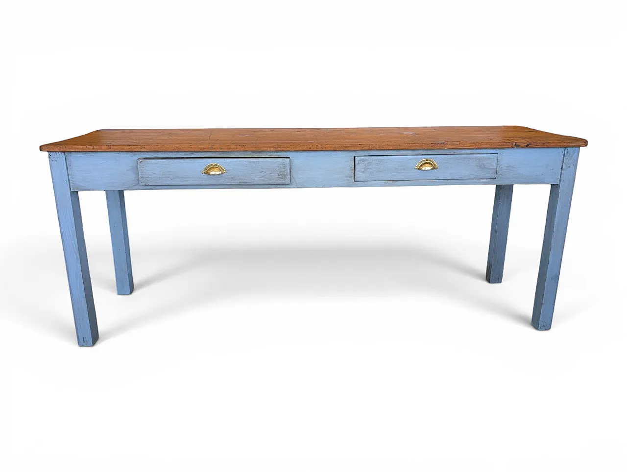 Fully restored extendable table in fir wood, 1960s 1