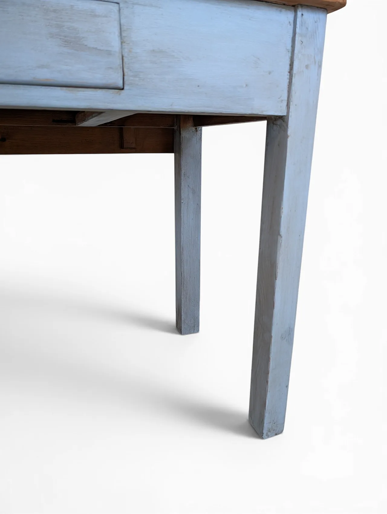 Fully restored extendable table in fir wood, 1960s 10
