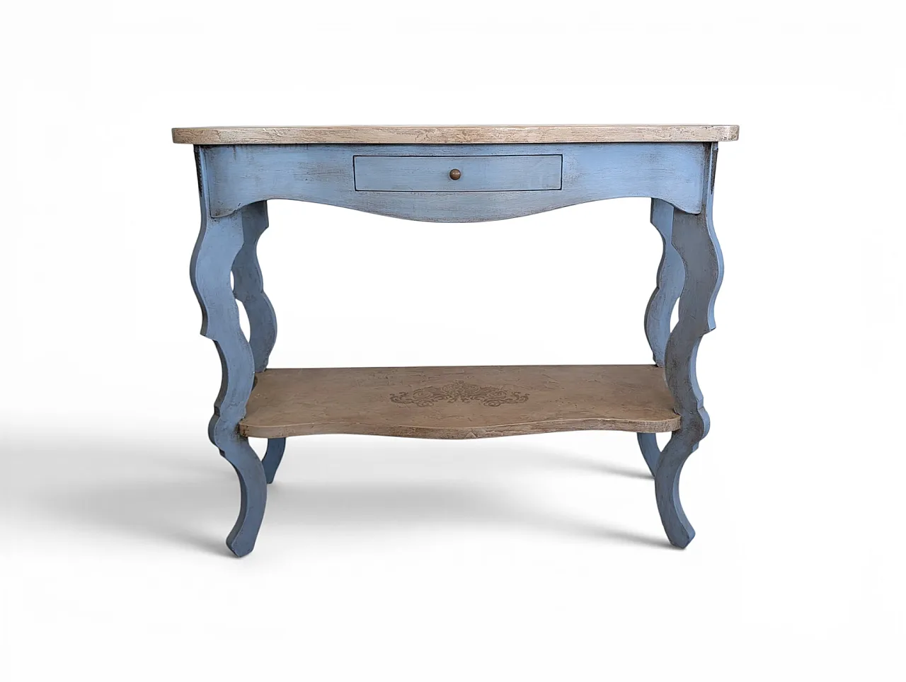 Completely restored beech wood console, 1960s 1