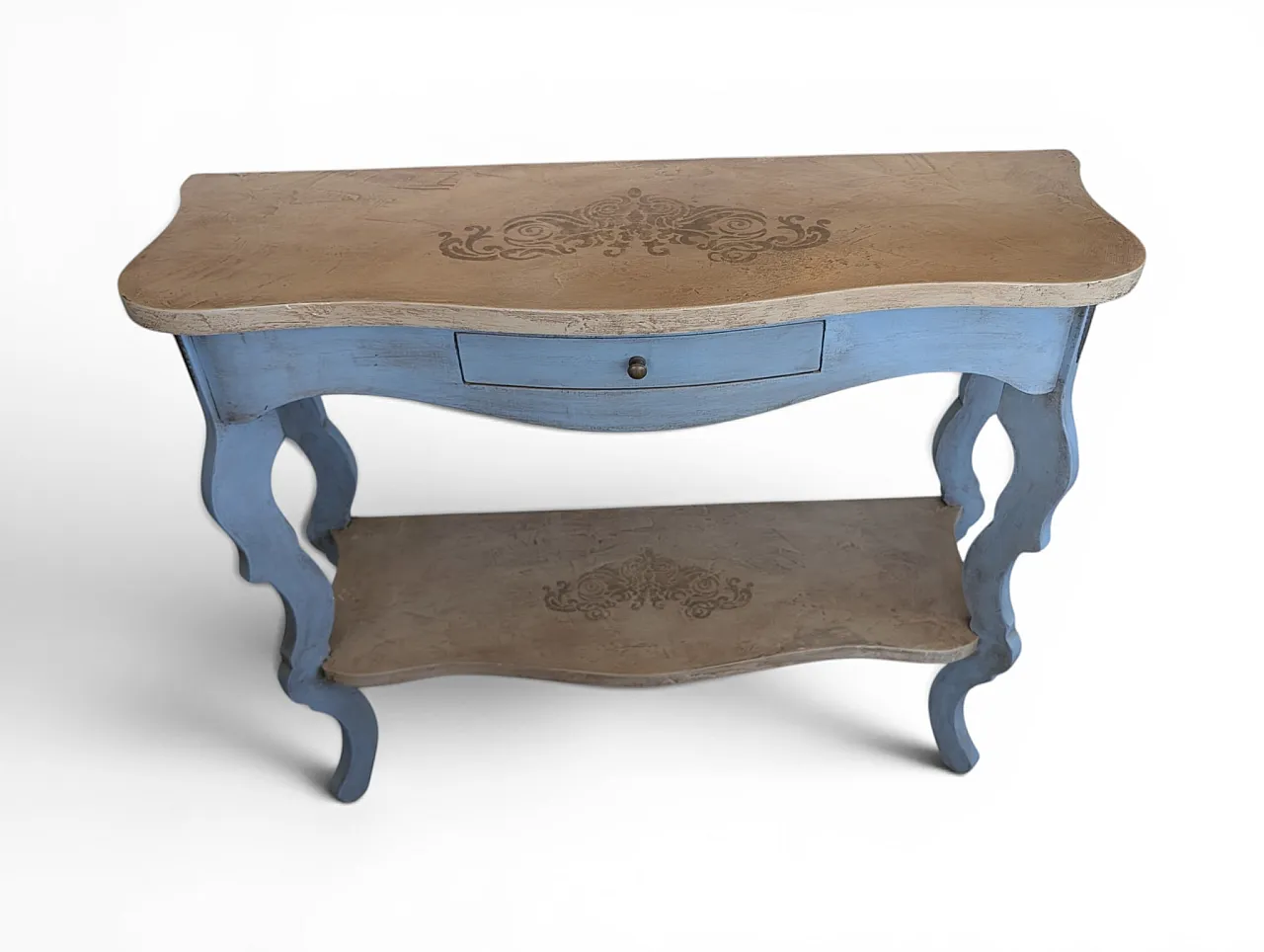 Completely restored beech wood console, 1960s 2