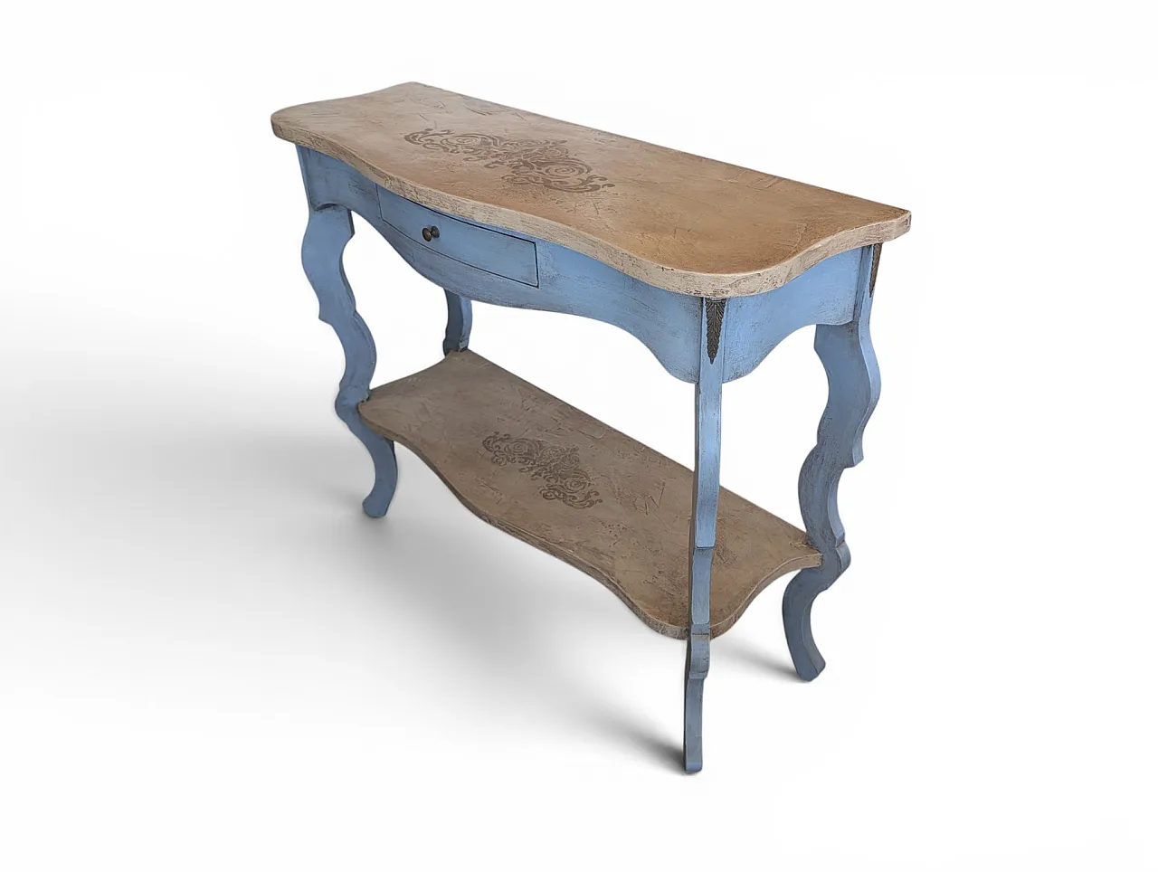 Completely restored beech wood console, 1960s 8